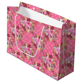 BOLSA DE REGALO GRANDE FLORES DE OTOÑO DE PURPLE Y PURPLE