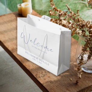 Bolsa De Regalo Grande Flores de Vinca Boda de Bienvenida Boho