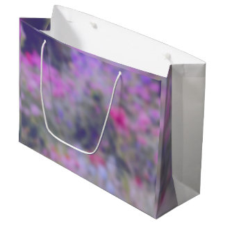 Bolsa De Regalo Grande Flores en el jardín rosa púrpura hermosa naturalez