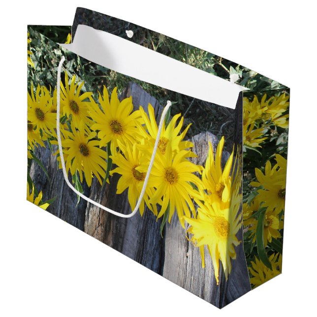 Bolsa De Regalo Grande Flores en mi hierbas " flores en mi hierba " (Angulo Anverso)