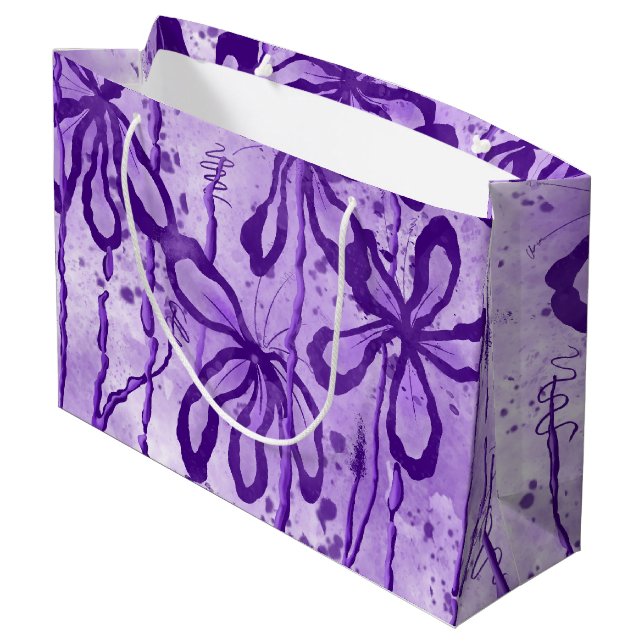 Bolsa De Regalo Grande Flores entrelazadas - Lilac (Angulo reverso)