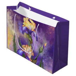 Bolsa De Regalo Grande Flores Iris Regalo Bolsa Irrisas Moradas - Pintura