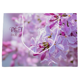 Bolsa De Regalo Grande Flores lilacas rosas