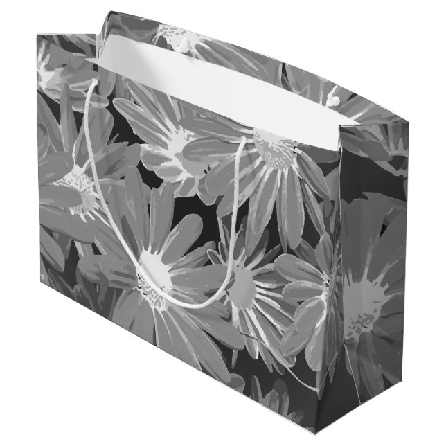 Bolsa De Regalo Grande Flores rojas y amarillas 2 (Angulo reverso)