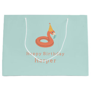Bolsa De Regalo Grande flotador de flamenco de verano para niños cumpleañ