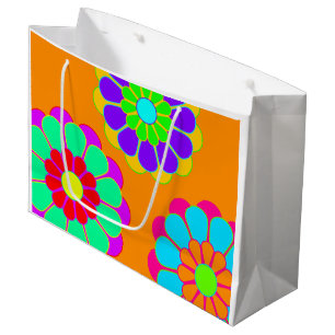 Bolsa De Regalo Grande Flower Power Bloom I II III + tu trasero.