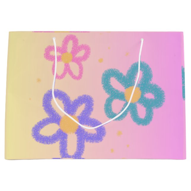 Bolsa De Regalo Grande Flowery cute Gift bag (Anverso)