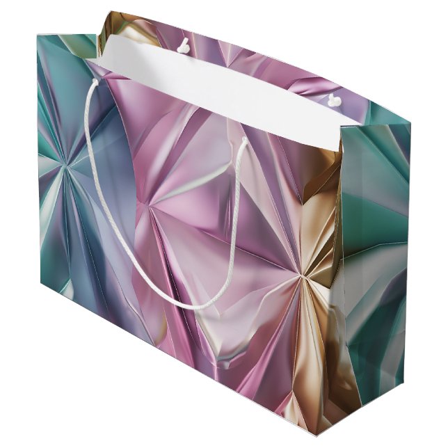 Bolsa De Regalo Grande Foil Crinkle Pattern (Angulo reverso)