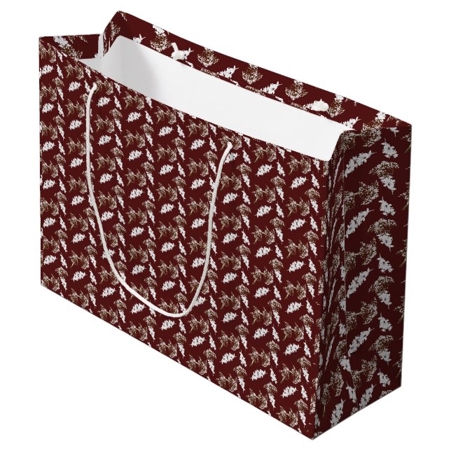 Bolsa De Regalo Grande Folhas de Outono (Angulo Anverso)