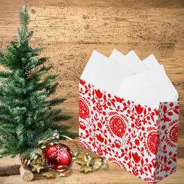 Bolsa De Regalo Grande Folk Art Sleeping Fox