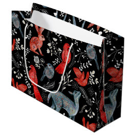 Bolsa De Regalo Grande Folk-art style floral  pattern designs