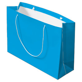 Bolsa De Regalo Grande Fondo azul cian sólido | Estilo minimalista de ver