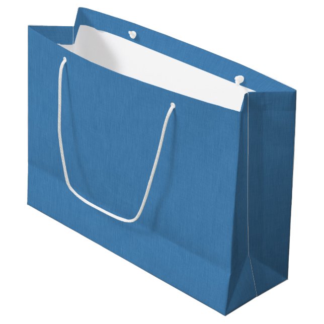 Bolsa De Regalo Grande Fondo azul texturizado tranquilo y simple (Angulo Anverso)