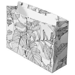 Bolsa De Regalo Grande Fondo del patrón tropical.