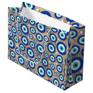Bolsa De Regalo Grande Fondo en colores pastel griego del oro del modelo