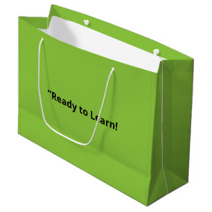 Bolsa De Regalo Grande Fondo Plano Verde Lima - Textura Escolar