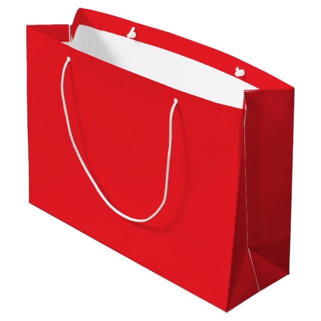 Bolsa De Regalo Grande Fondo Sólido Rojo (Angulo reverso)