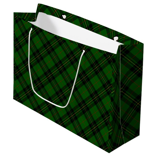 Bolsa De Regalo Grande Forbes tartan verde chicharrón (Angulo Anverso)