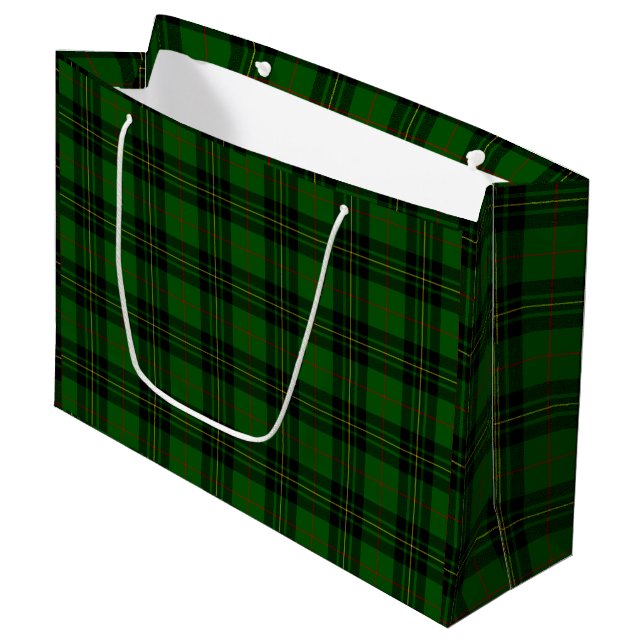 Bolsa De Regalo Grande Forbes tartan verde chicharrón (Angulo Anverso)