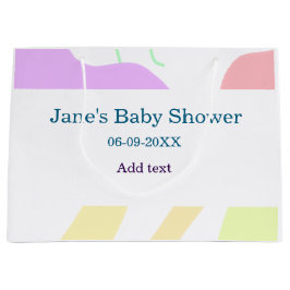 Bolsa De Regalo Grande Forma abstracta neutra de género nombre de ducha p