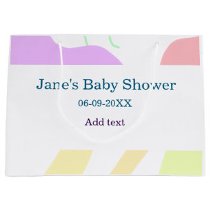 Bolsa De Regalo Grande Forma abstracta neutra de género nombre de ducha p