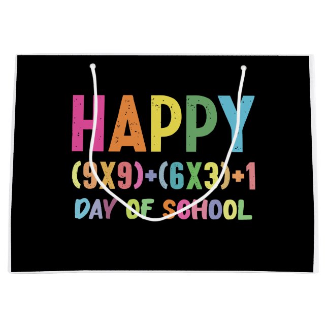 Bolsa De Regalo Grande Fórmula Matemática 100 Días De Colegio Profesor De (Anverso)