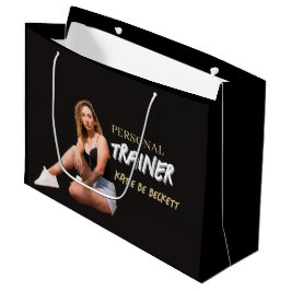 Bolsa De Regalo Grande Foto de Entrenador Personal de Fitness Moderno y E