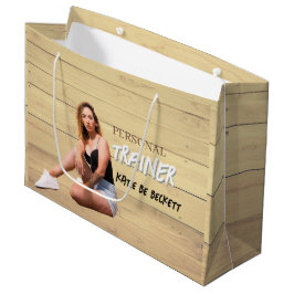 Bolsa De Regalo Grande Foto de Entrenador Personal de Fitness Moderno y T