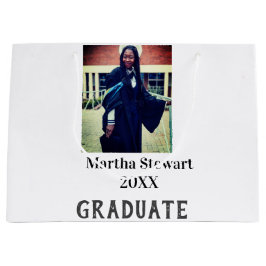 Bolsa De Regalo Grande Foto de graduación nombre año clase universidad si