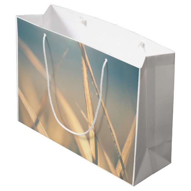 Bolsa De Regalo Grande Foto de la naturaleza de la floral de hierba (Angulo reverso)