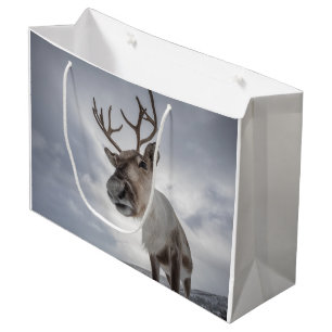 Bolsa De Regalo Grande Foto de la naturaleza de los renos