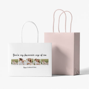 Bolsa De Regalo Grande Foto De Pareja Collage Y Tú Eres Mi Cita De Té