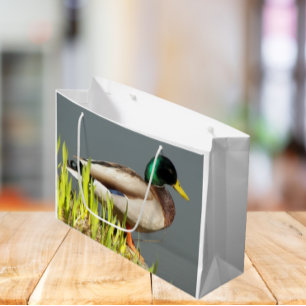Bolsa De Regalo Grande Foto de vida silvestre Mallard Duck