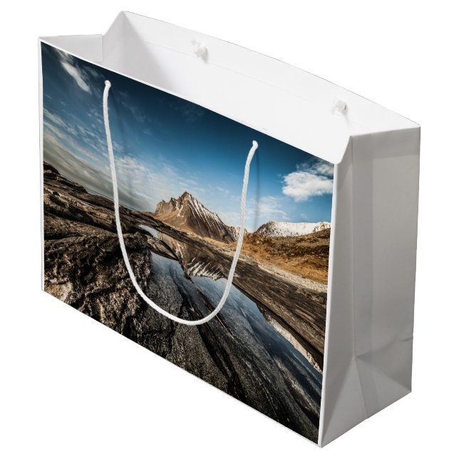 Bolsa De Regalo Grande Foto paisajística de Noruega Lofoten (Angulo reverso)