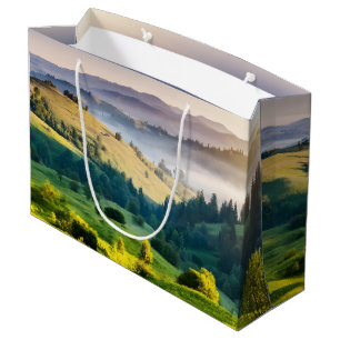 Bolsa De Regalo Grande Foto panorámica de colinas onduladas