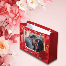 Bolsa De Regalo Grande Foto personalizada del Día de San Valentín
