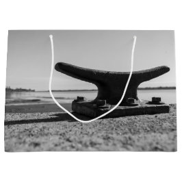 Bolsa De Regalo Grande foto tema marino, blanco y negro