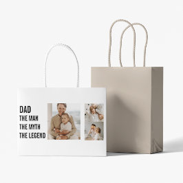 Bolsa De Regalo Grande Fotografía de Collage moderna | Regalo de papá