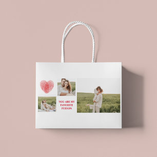 Bolsa De Regalo Grande Fotografía de la pareja de tres grupos Valentine