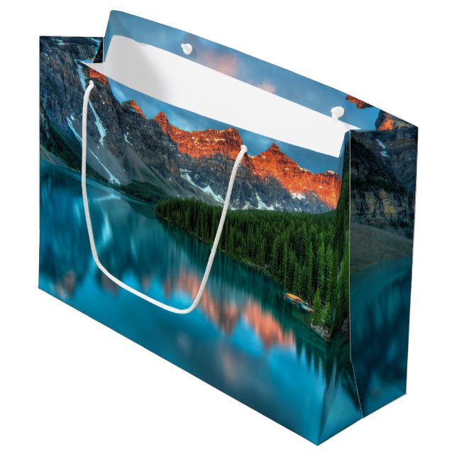 Bolsa De Regalo Grande Fotografía paisajística de Montaña y Lago Escénico (Angulo Anverso)