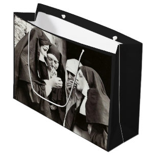 Bolsa De Regalo Grande Fotografía vintage de las monjas fumadoras