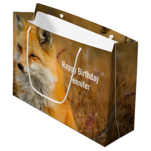 Bolsa De Regalo Grande Fotos de naturaleza salvaje de Cute Red Fox