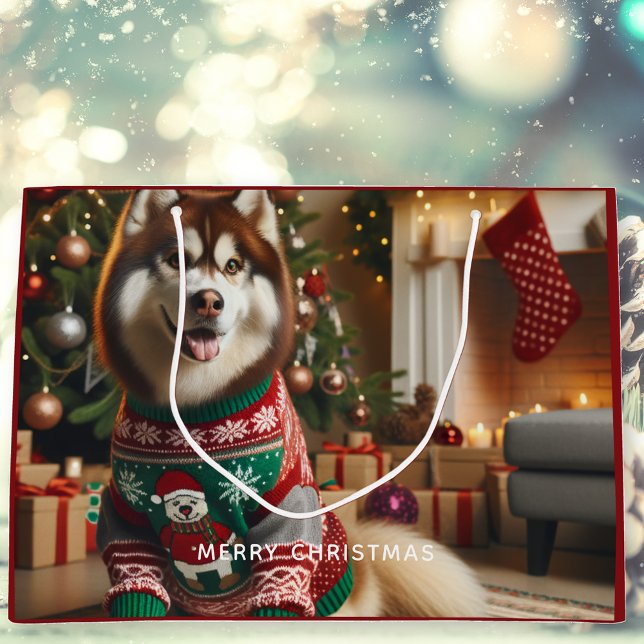 Bolsa De Regalo Grande Fotos navideñas de Merry (Subido por el creador)