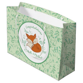 Bolsa De Regalo Grande Fox Baby Shower Woodland Animals