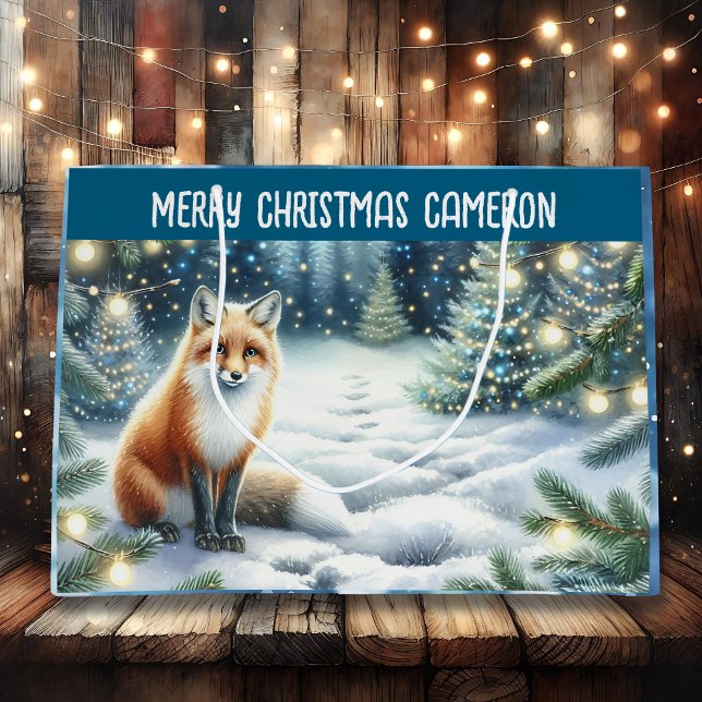 Bolsa De Regalo Grande Fox en los encantados Navidades personalizados de  (Subido por el creador)