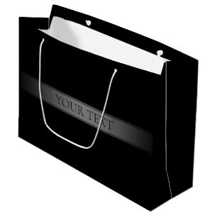 Bolsa De Regalo Grande Franja de gradiente elegante simple editable