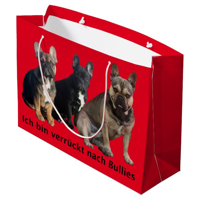 Bolsa De Regalo Grande Französische Bulldoggen Geschenktüte (Angulo reverso)