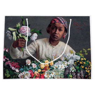 Bolsa De Regalo Grande Frederic Bazille - Joven mujer con peonías