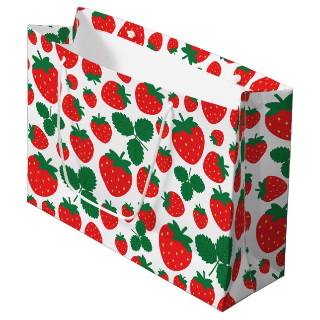 Bolsa De Regalo Grande Fresas (Angulo Anverso)