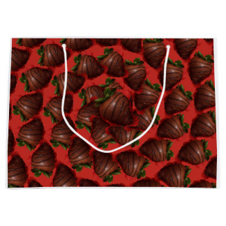 Bolsa De Regalo Grande Fresas Cubiertas de Chocolate